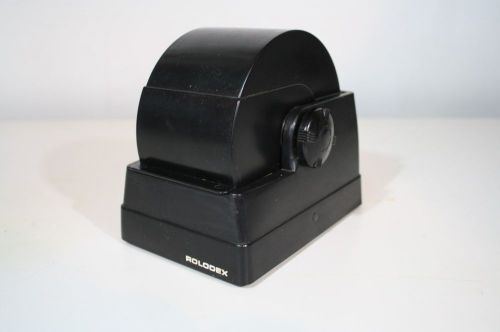 Rolodex mini rotary r2g zephyr a-z blank address card flip file box vtg 70s 80s for sale
