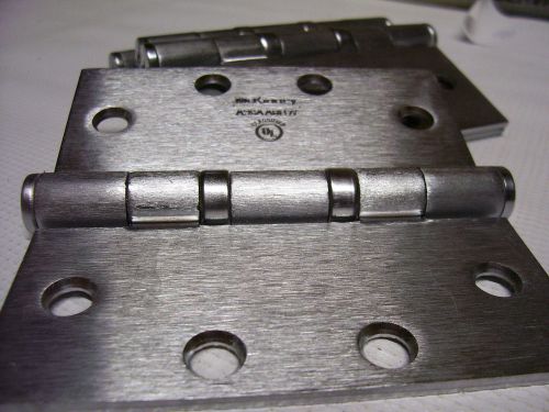 Lot of 4 mckinney stainless steel ball bearing  hinges #28dj assa abloy 4 1/2&#034; for sale