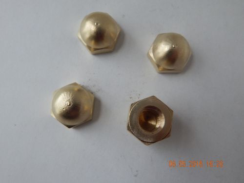 Brass cap nuts - acorn nuts. 7/16 - 14.  4 pcs. new for sale