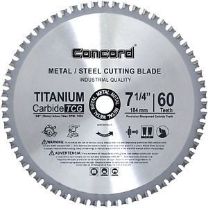 Concord Blades MCB0725T060HP 7-1/4-Inch 60 Teeth TCT Ferrous Metal Cutting Bl...