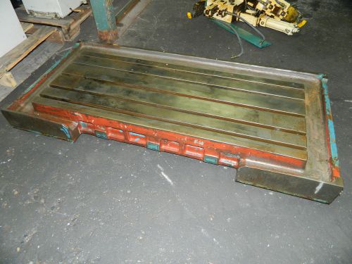 18&#034; x 46&#034; cast iron welding / layout table, off matsuura mc-800vdc vmc, 1991 (3) for sale