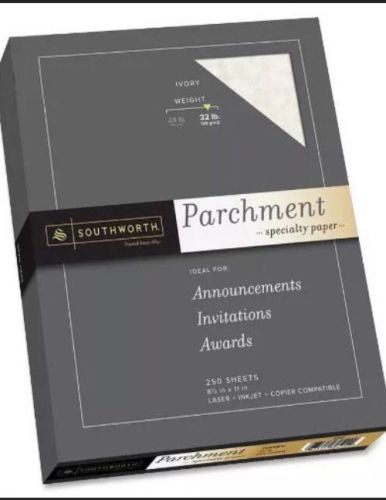 Southworth Premium Parchment Paper - Letter - 8.50&#034; X 11&#034; - 32 Lb - Ivory