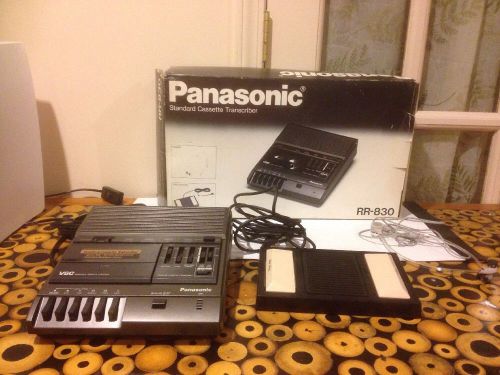 Panasonic RR-830 Standard Cassette Transcriber Recorder/Dictation Machine in Box