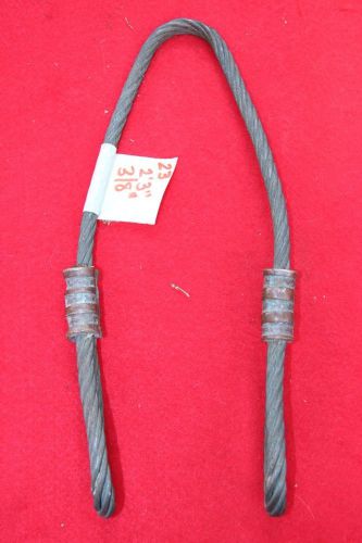 3/8&#034; galvanized wire rope cable 27&#034; (2&#039; - 3&#034;) w/ ends / eye loops ~ 7 x 19 for sale