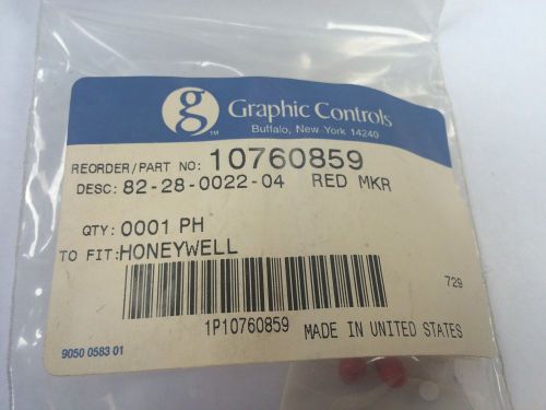 Graphic Controls 82-28-0022-04 Red Pen Markers, 10760859, Honeywell, packs of 4
