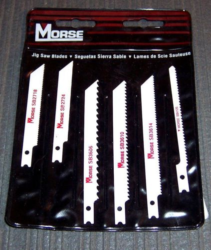 6 Pack MK Morse SB1P Bi-Metal U-Shank Jig Saw Blades Assortment/Plastic Case