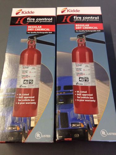 Qty:2 kidde 466422 automobile 2 3/4 lb fire extinguishers w/steel strap brackets for sale