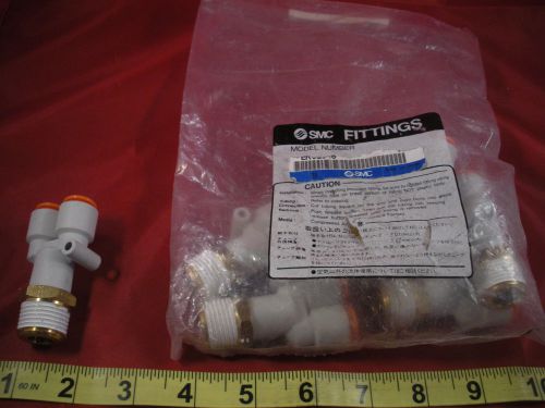 SMC KQ2U11-37S Lot of (7) Fittings 3/8&#034; Connector Y Union Nib New