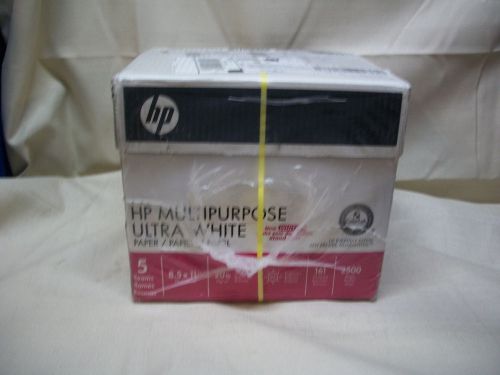 HP Multipurpose Paper, 96 Brightness, 20 lb, 8 1/2 x 11, White, 2500 Sheets