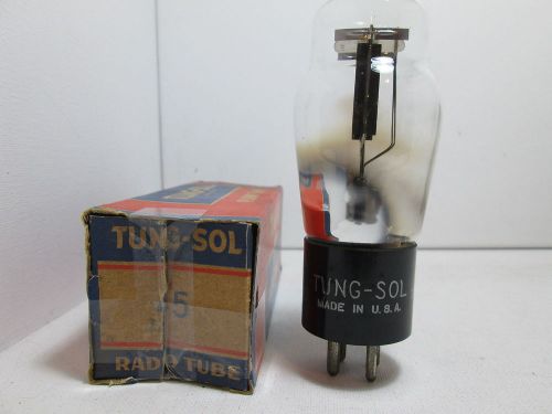 NOS TUNG SOL #45 Power Vacuum Tube Tested on TV-7 #L.@434