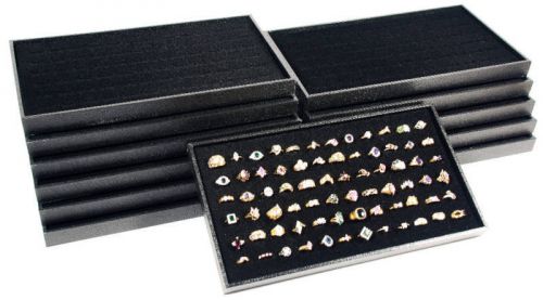 12 72 slot black ring display travel tray jewelry for sale