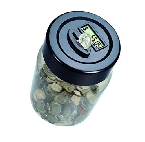 New Digital Coin Counting Money Jar Game, Black, Black Nice Gift