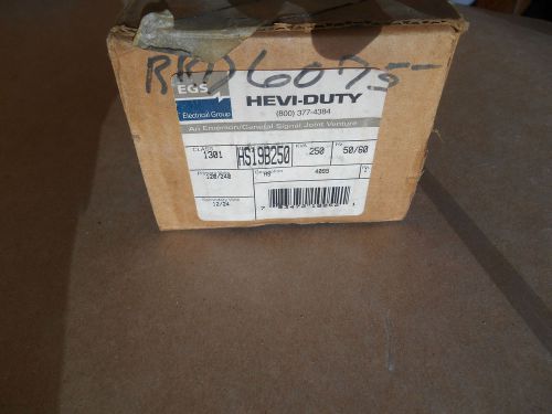 Hevi-Duty Transformer HS19B250 &#034;NIB&#034;