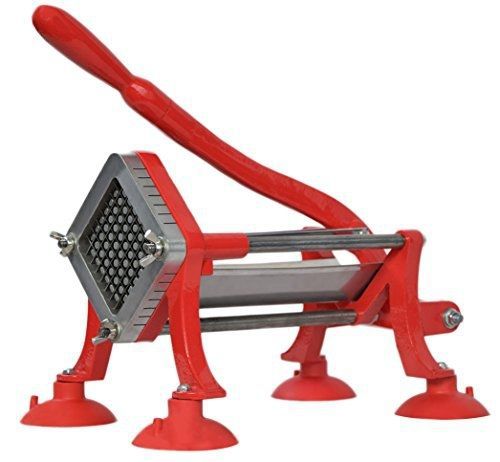 Vivo commercial grade red 3/8&#034; french fry cutter with suction feet / potato for sale
