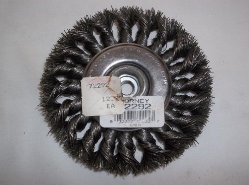 NOS Forney Industries 72292 Twisted Knotted 4&#034; Diameter Wire Wheel 3/8&#034;-16 Arbor