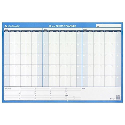 At-A-Glance AT-A-GLANCE Erasable Wall Calendar 2016, 90 / 120-Day Undated,