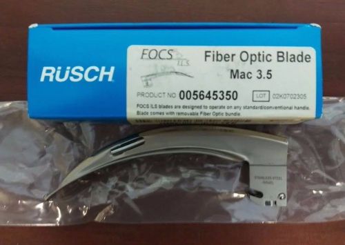 Teleflex RUSCH Laryngoscope Blade Mac 3.5 Fiber-Optic FOCS #005645350 NEW IN BOX