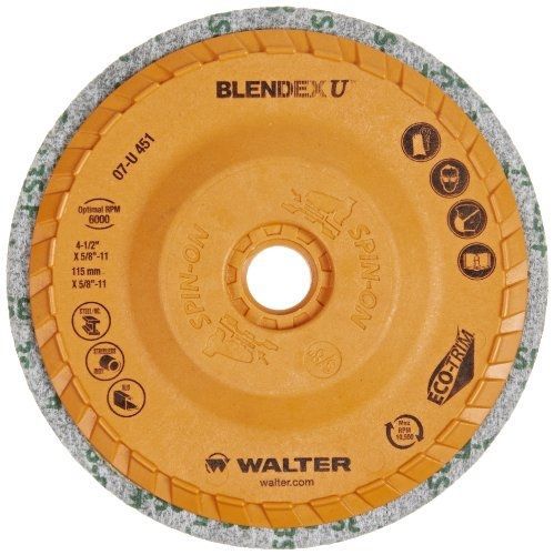 Walter blendex u cup disc, 10500 maximum rpm, 4-1/2&#034; diameter, 5/8&#034;-11 arbor, for sale