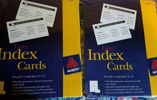 X2! Avery 5388  Index Cards Inkjet Laser White 300 Cards Best Price