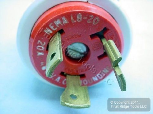 Leviton l8-20 locking plug twist lock nema l8-20p 20a 480v 70820-p for sale