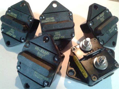 Buss 100 amp waterproof 42v dc breaker (lot of 5) for sale