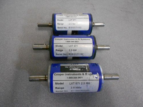 (3) Cooper Instruments LXT 971-2.5 NM Series Rotating Torque Load Cell Lot of 3