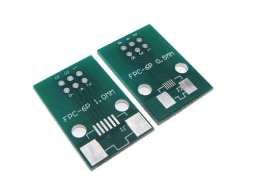 6-Pin FPC Connector to DIP Breakout Board 0.5mm 1mm Pitch - Pack of 3