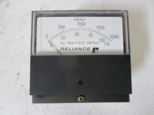 RELIANCE ELECTRIC 9C26D PANEL METER 0-2000 *USED*