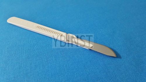 10 DISPOSABLE STERILE SURGICAL SCALPELS #22 WITH PLASTIC HANDLE