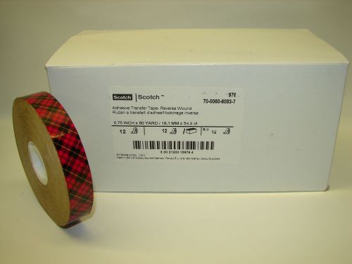Scotch  atg adhesive transfer tape 976 clear, 3/4 in x 60 yd (box of 12 rolls) for sale