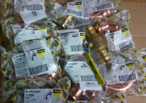 Huge lot--1-1/4 viega copper propress fitting lot..brand new!! for sale