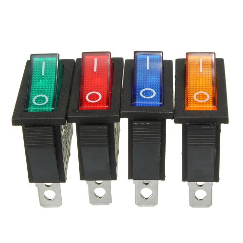 Waterproof 3Pins ON/OFF SPST Rocker LED illuminated Switch Car Boat Dashboard