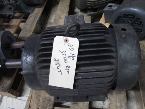 Baldor ac motor m4106t 20hp 3500rpm 230/460v 46/23a 256t frame used for sale