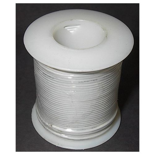 20 gauge stranded single conductor hookup wire: 100 foot spool: white for sale