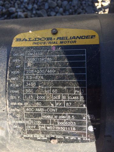 3 hp baldor electric motor for sale