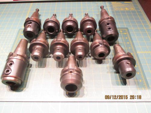 MACHINIST TOOLS * 1 LOT (12) BT 40 TOOL HOLDERS * VARIOUS SIZES