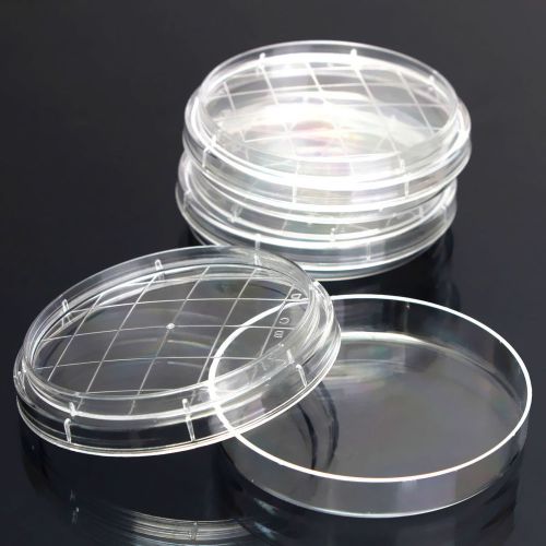 Pack of 10PCS Sterile Petri Dishes Plastic Lab Cell Tissue Culture w/ 65mm Lids