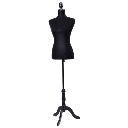 NB Contemporary Female Mannequin Torso Dress Form Display W/ Black Tripod Stand