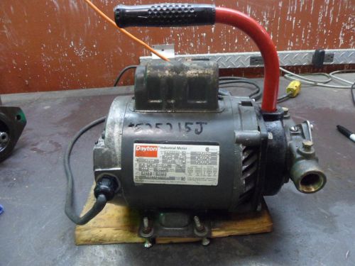 Dayton 1/2hp motor w/ teel 3/4&#034; brass pump #525215j fr:56c volts:115/230 used for sale
