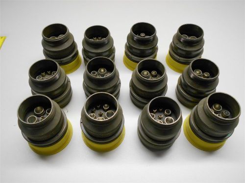 NEW (12 COUNT) BENDIX 7 SOCKET MILITARY STANDARD STRAIGHT PLUG MS3106A-28-10S
