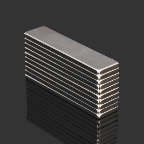 10pcs N52 40mm x 10mm x 2mm Super Strong Block Cuboid Magnets Rare Neodymium