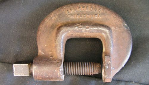 Vintage armstrong no 10 heavy duty service bridge c clamp  tool 1  5/16&#034; opening for sale