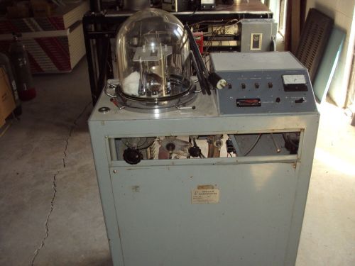 Bell Jar Vacuum Evaporator, metallizer, gold coater, JEOL JEE-4R, self-contained