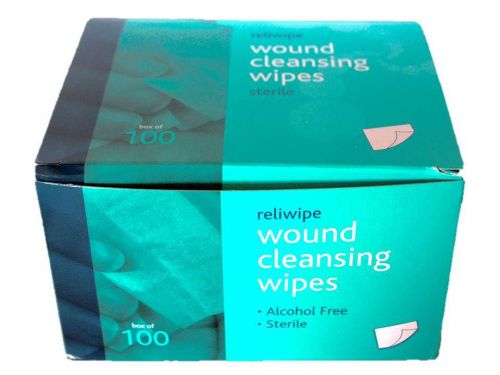 RELEWIPE Wound Cleaning Wipes (Alcohol Free) x 100 for First Aid St John Medic