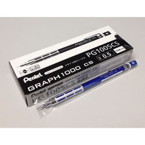 Pentel GRAPH 1000 PG1005CS 0.5mm Mechanical Pencil Bulk Pack (10pcs) - Blue