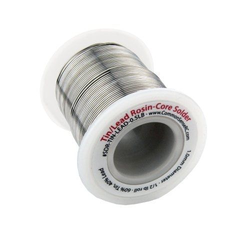 Common Sense RC Tin/Lead Rosin-Core Solder - 1.0 mm Diameter - 1/2 lb roll