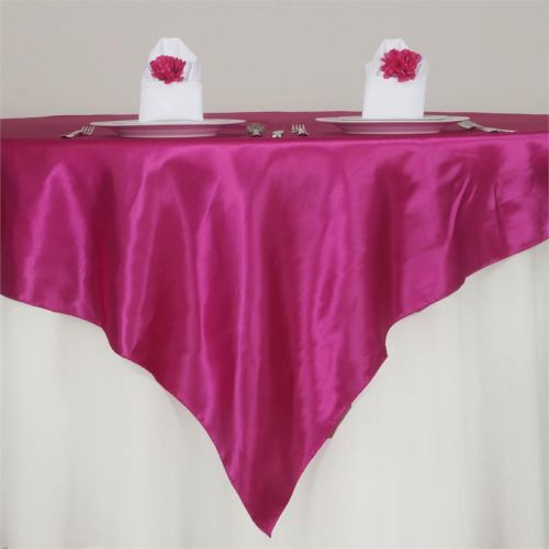 72&#034; x 72&#034; Fushia Satin Overlays