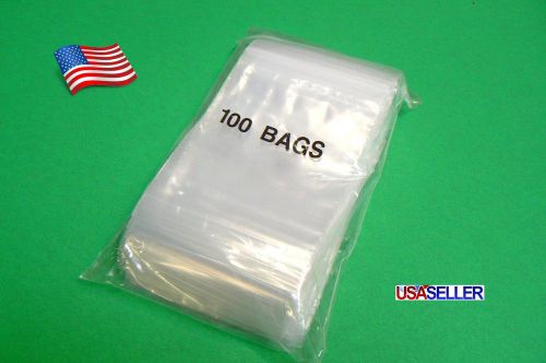 100  Ziplock 4&#034; x 6&#034; Plastic Small Bags Jewelry Bags - Beads Bags