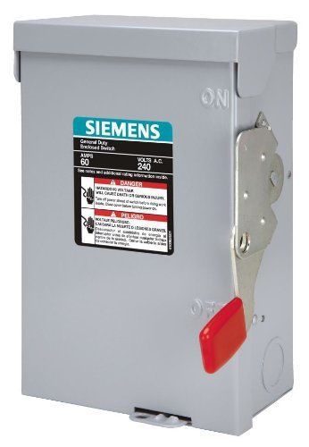 SIEMENS LNF222R 60 Amp  2 Pole  240-Volt  Non-Fused  Outdoor Rated