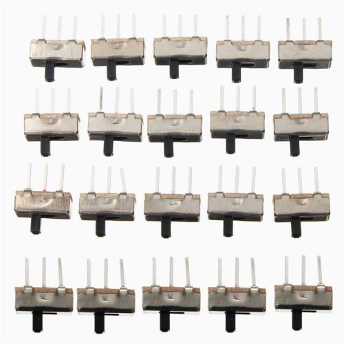 20x Mini Vertical Slide Switch SS12D00G3 2 Position SPDT 1P2T 3 Pin PCB Panel